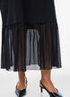 T-shirt-jurk met een transparante mesh zoom, Zwart, Model image number 2