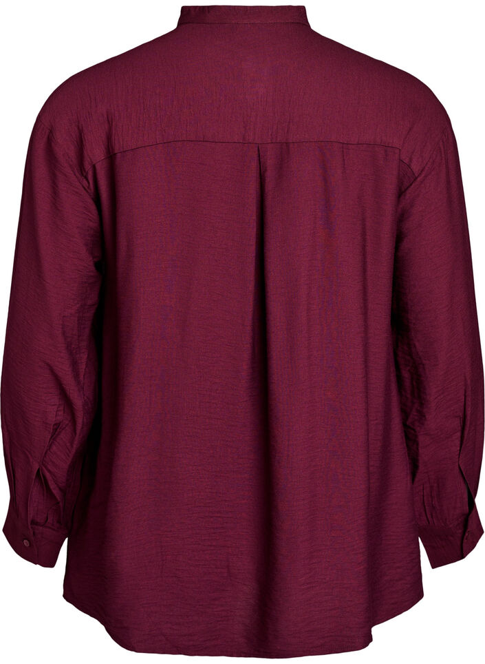 Viscose shirt met A-lijn vorm, Rood, Packshot image number 1