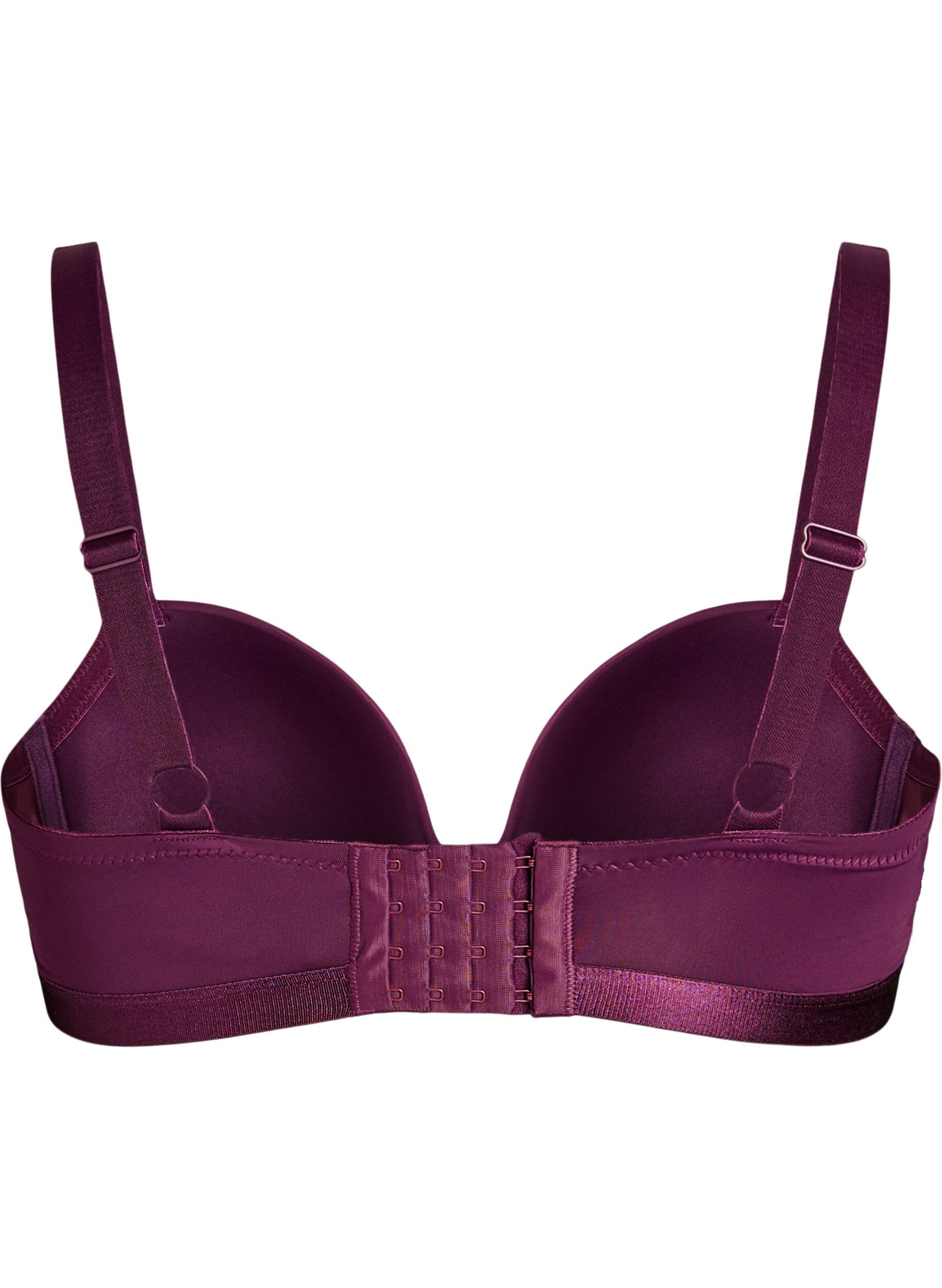 Zizzi Soutien-gorge moul&eacute; avec maille, Violet, Packshot image number 1