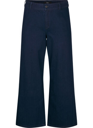 ZizziHigh-waisted jeans met wide fit, Unwashed, Packshot image number 0