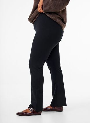 ZizziFlared jerseybroek, Black, Model image number 2