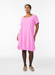 Katoenen jurk met korte mouwen, Roze, Model image number 1