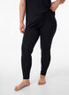 Enkellange leggings in viscose stof, Zwart, Model image number 2