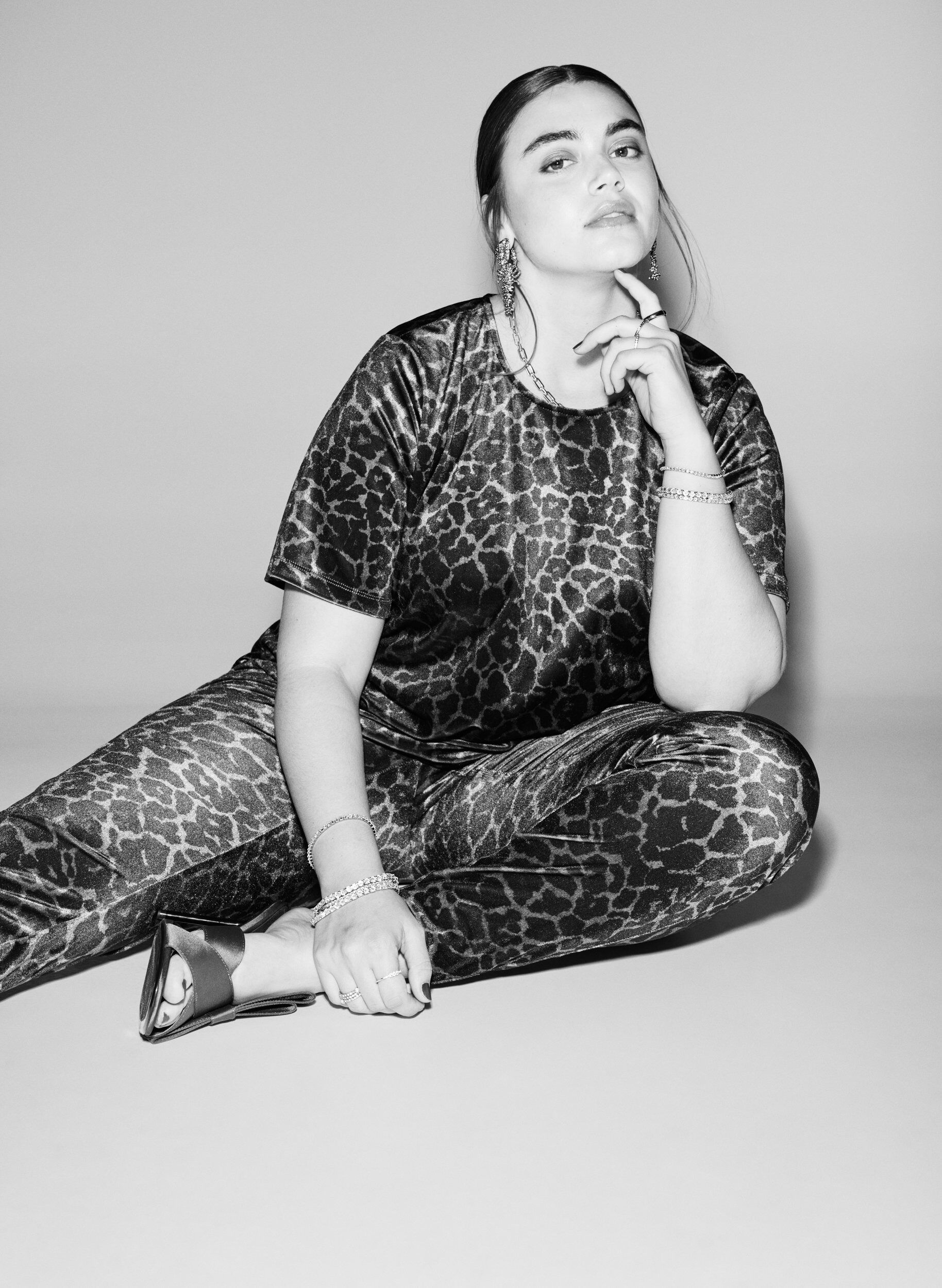 ZizziVelourt-shirt met korte mouwen, Bruin, Image image number 0