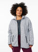 Vest van jersey met hoge kraag en ritssluiting, Grijs, Model image number 0