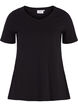 Basic t-shirt in effen kleur met katoen, Zwart, Packshot image number 0