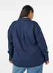 Losse shirt met V-hals, Blauw, Model image number 2