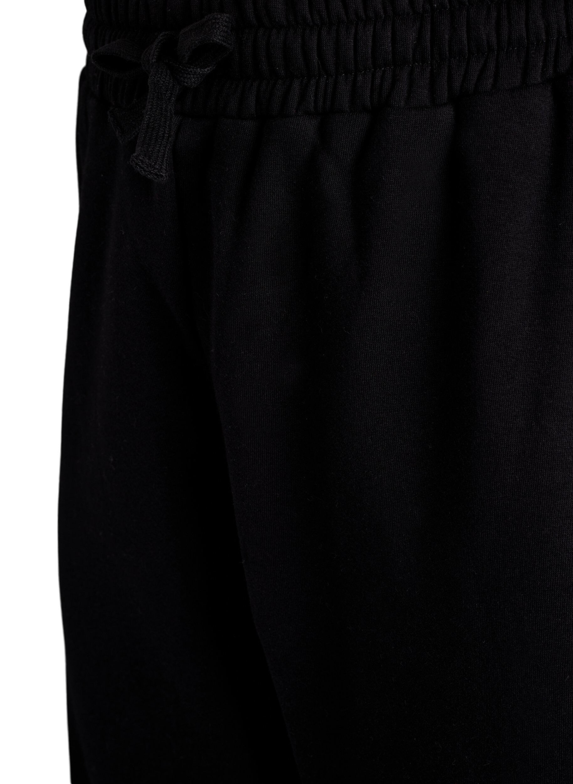 ZizziCargo broek in zachte sweatstof, Zwart, Packshot image number 2