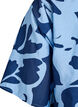 Shirt blouse met print en V-hals, Blauw, Packshot image number 3