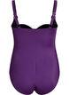 Gewatteerd badpak met draperie, Paars, Packshot image number 1