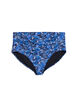 Hoge taille bikinibroekjes met patroon, Blauw, Packshot image number 0