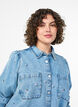 Denimjurk met kersen en borstzakken, Blauw, Model image number 3