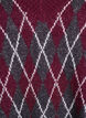 Gebreid vest met een V-hals en argyle patroon, Rood, Packshot image number 2