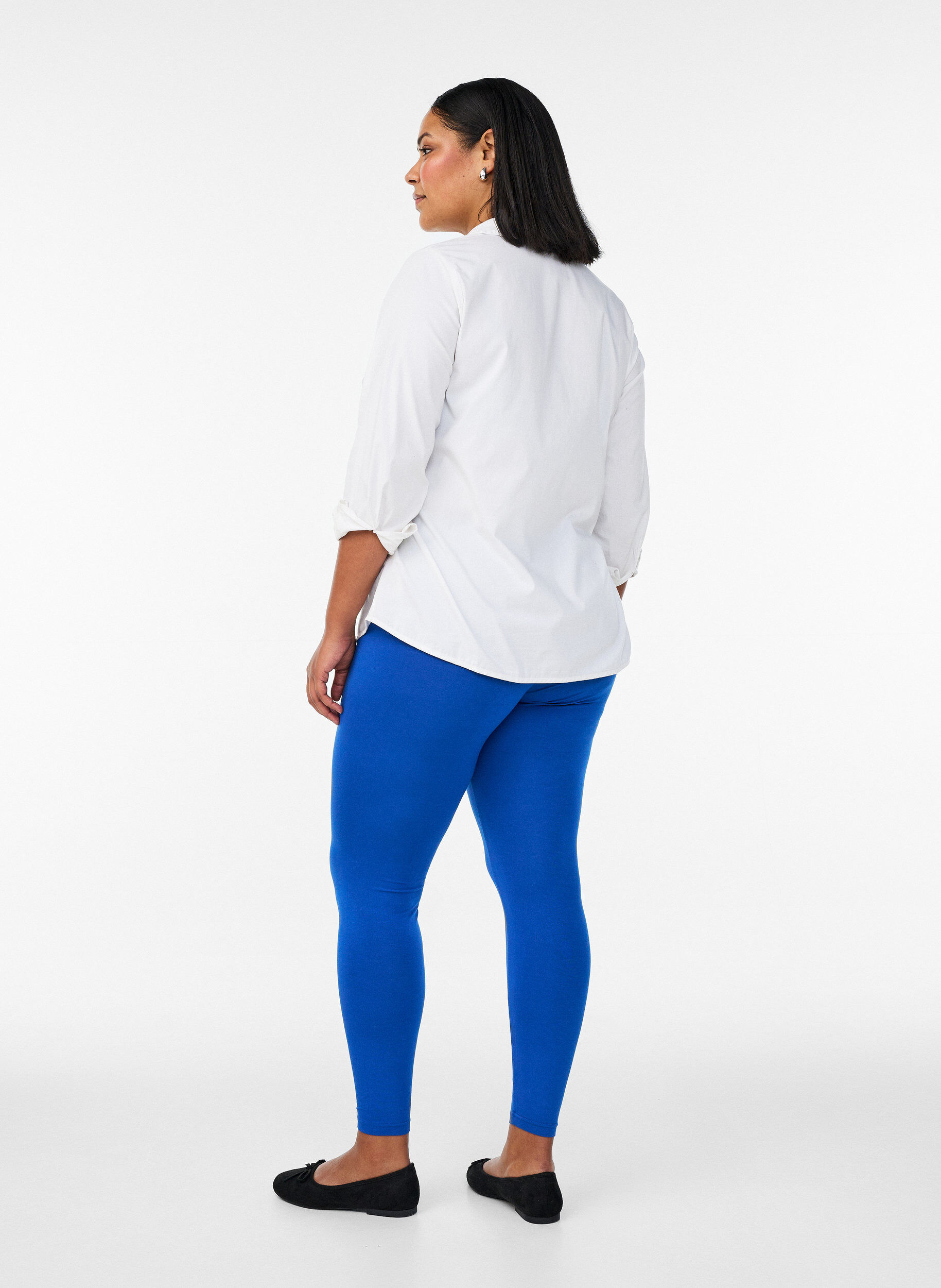 ZizziBasisleggings met extra lengte, Blauw, Model image number 2