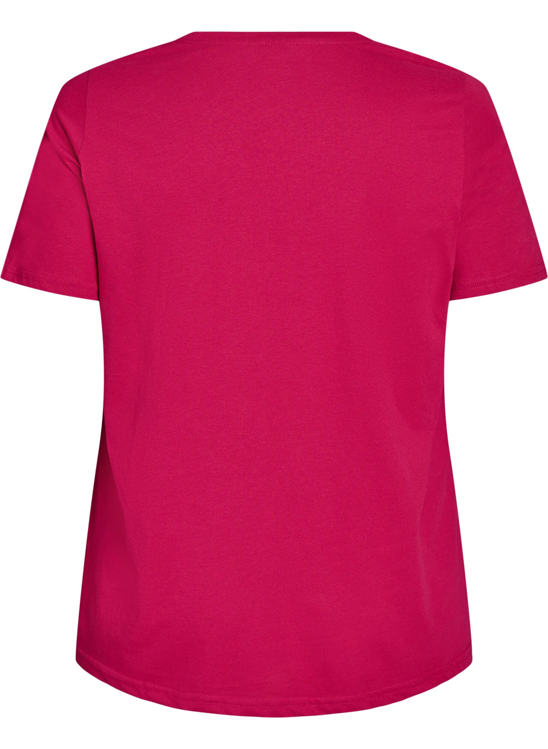ZizziT-shirt met print, Rood, Packshot image number 1