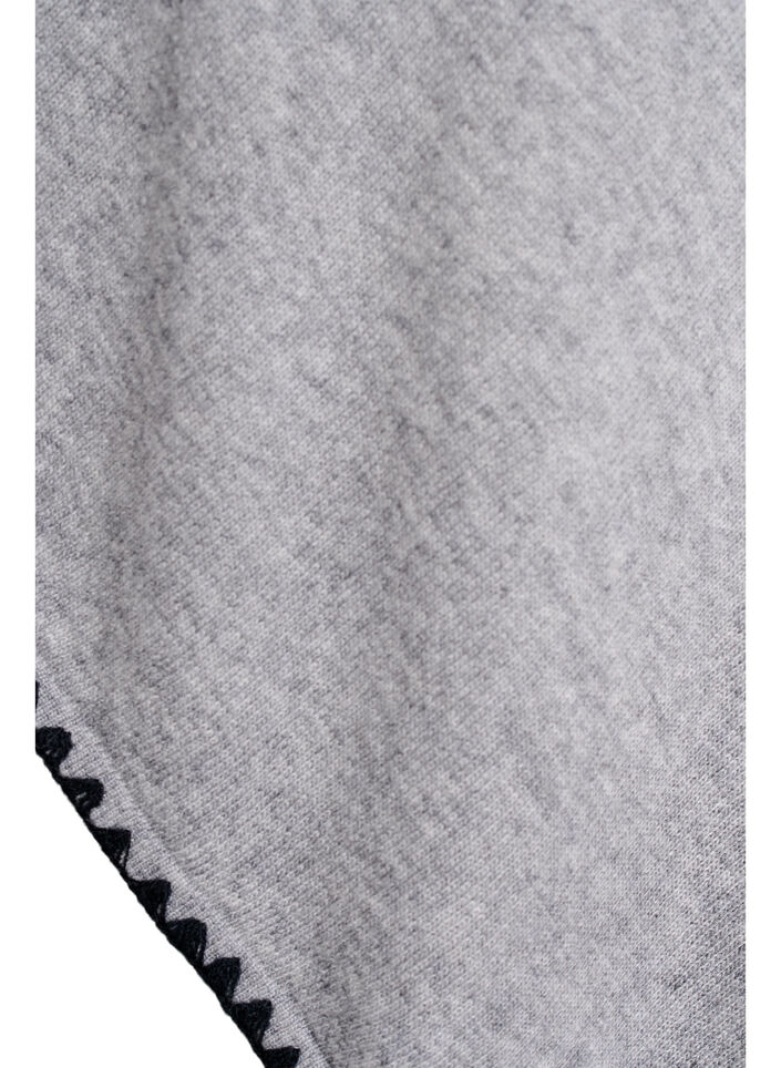 Fijngebreide poncho, Light Grey Melange, Packshot