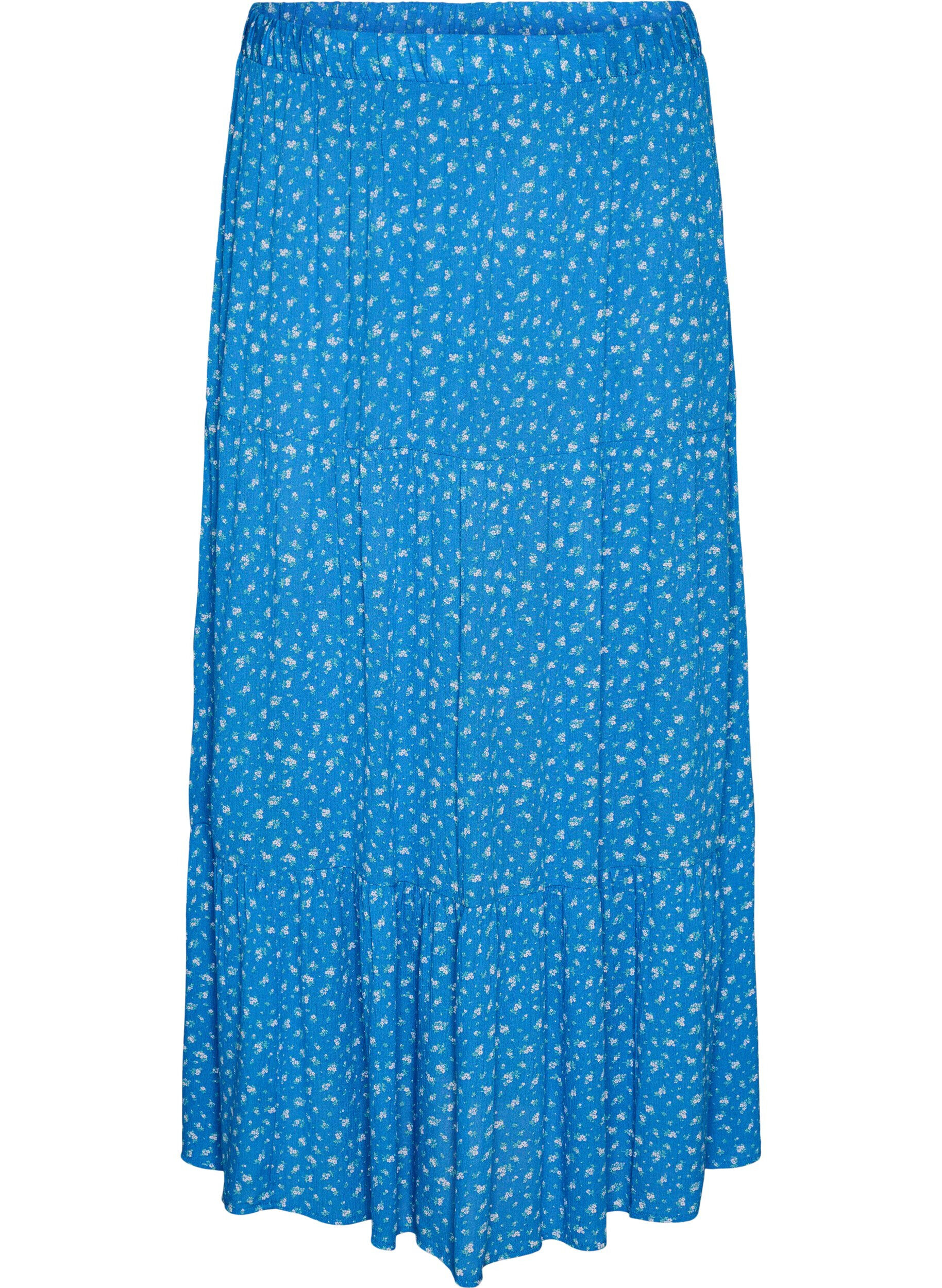 Lange rok met elastiek in de taille