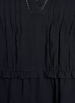 ZizziA-vormige tuniek met ruches, Zwart, Packshot image number 2