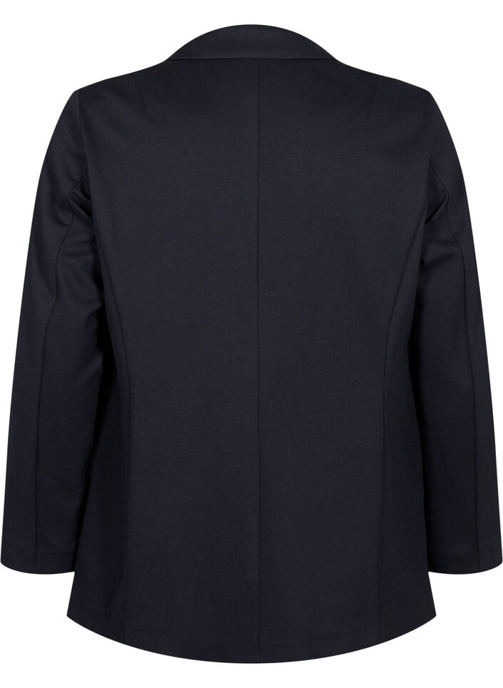 Eenvoudige blazer met knoopsluiting, Zwart, Packshot image number 1