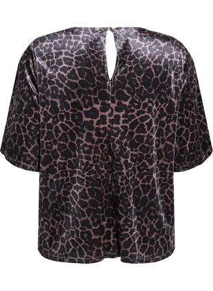 ZizziVelourt-shirt met korte mouwen, Bruin, Packshot image number 1