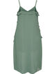 Chiffon jurk met asymmetrische ruches, Groen, Packshot image number 1