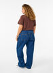 Jeans met wijde pijpen en hoge taille, Blauw, Model image number 1