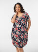 Katoenen jurk met korte mouwen en print, Blauw, Model image number 0