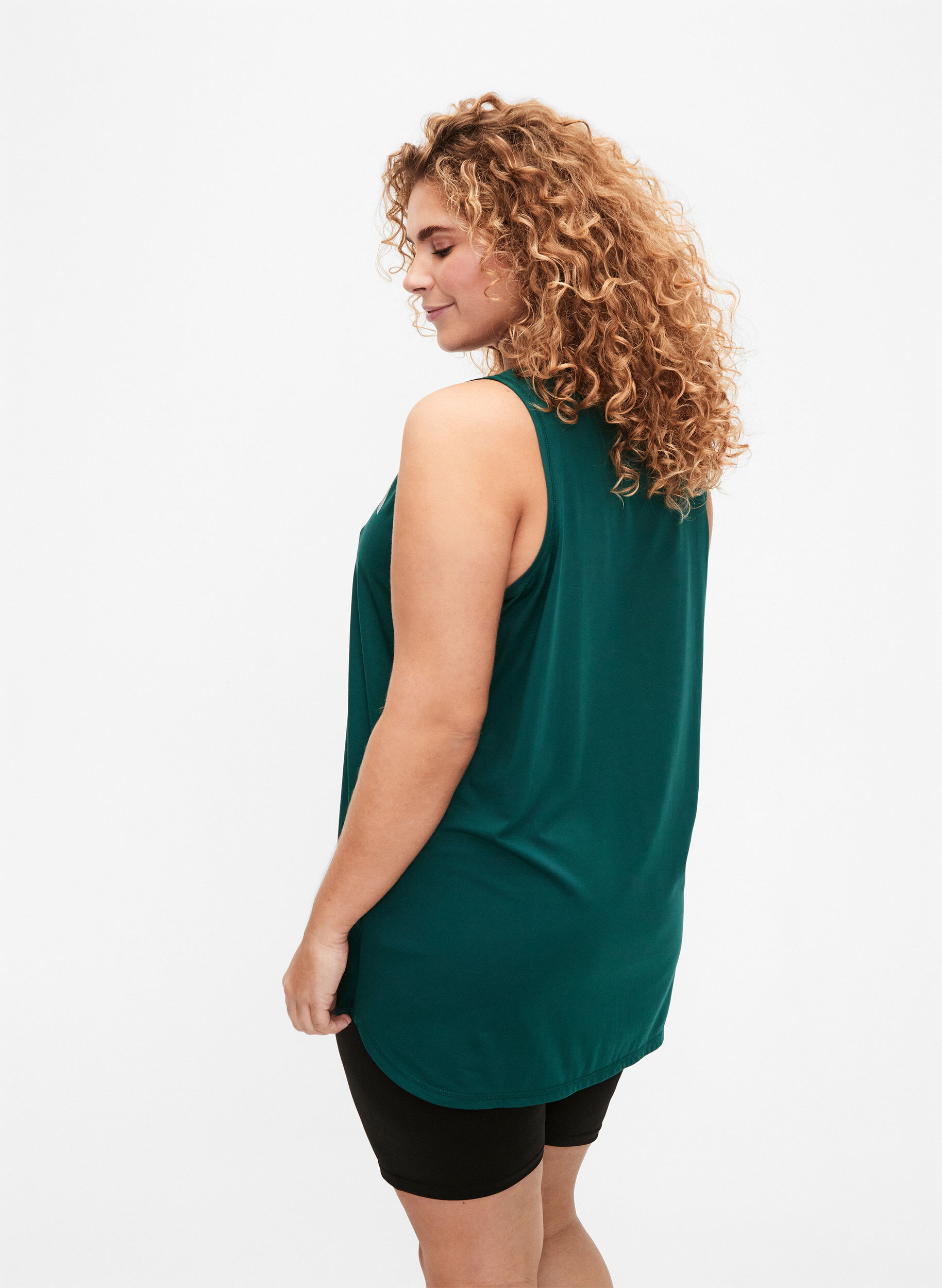 ZizziSporttopje met V-hals, Deep Teal, Model image number 1