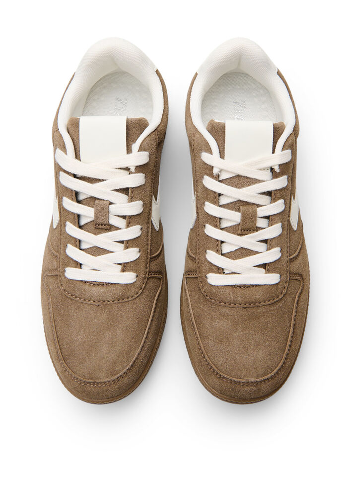 Sneakers van imitatie-su&egrave;de, Bruin, Packshot image number 2