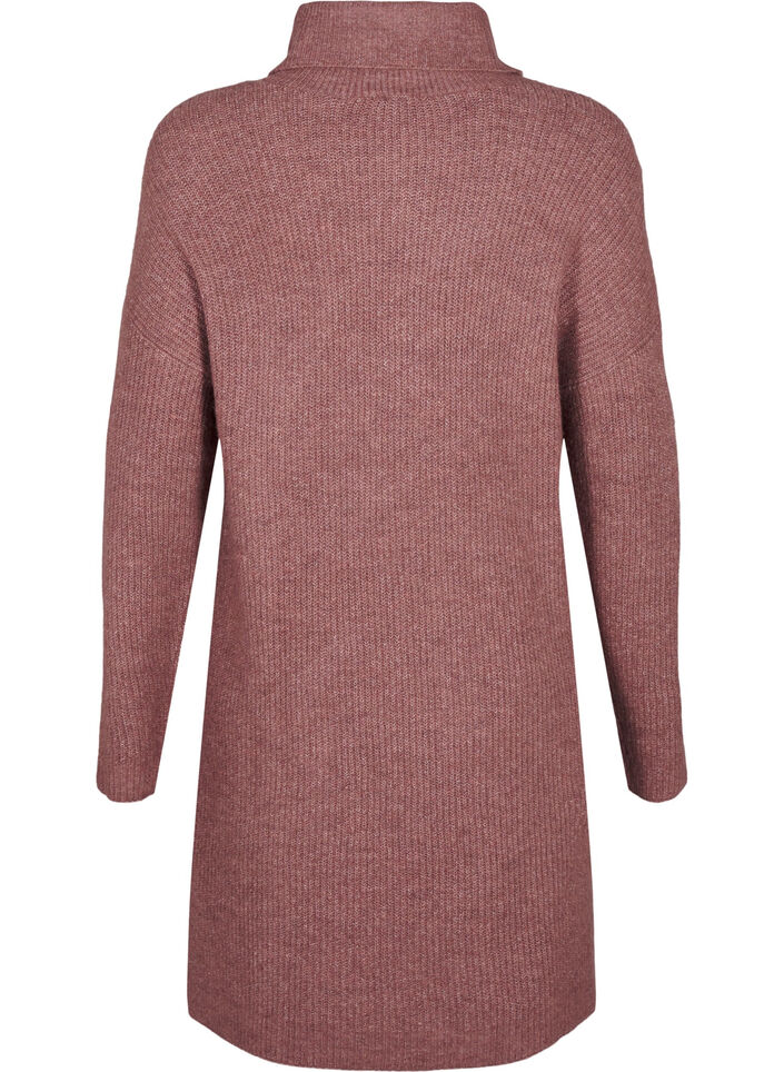 FLASH - Gebreide jurk met col, Rood, Packshot image number 1