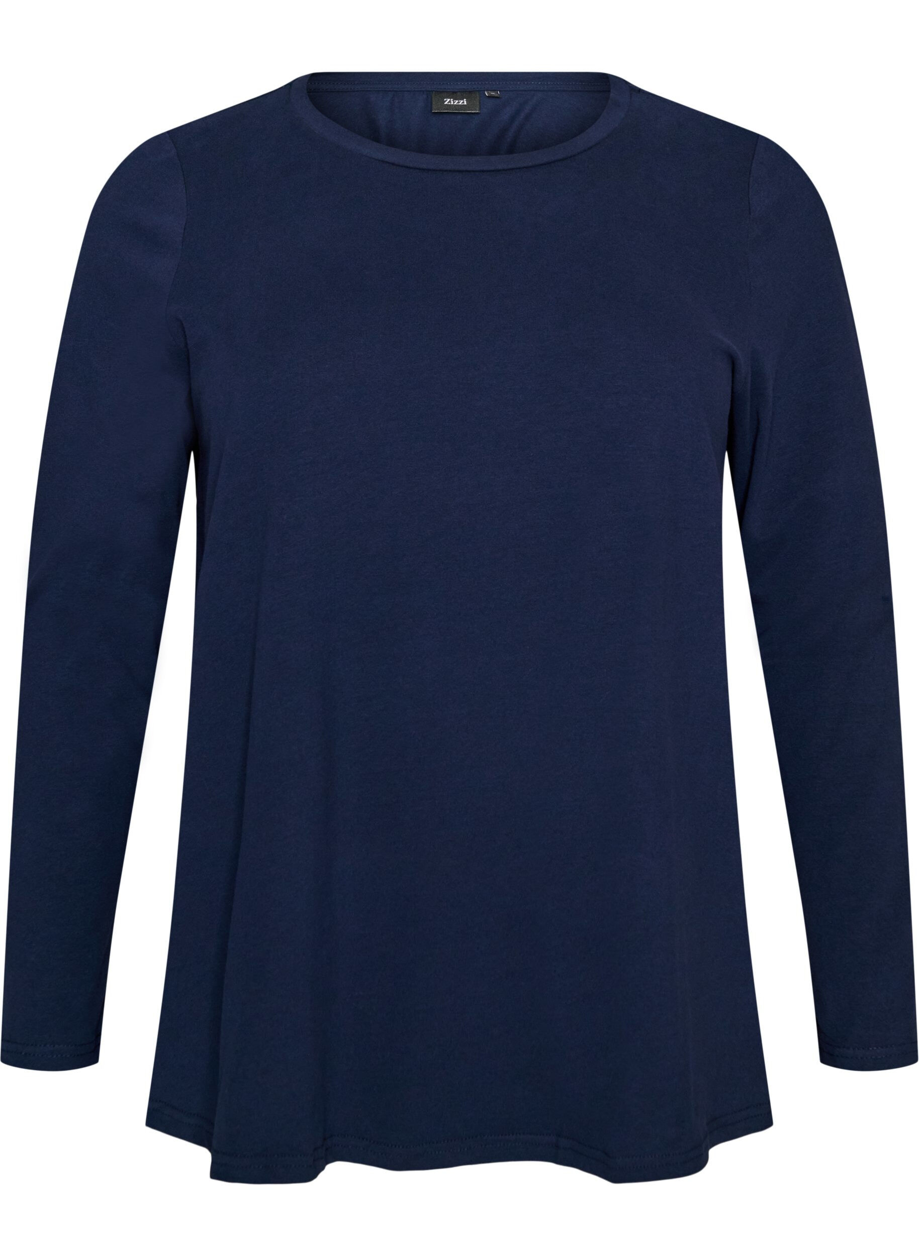 Basic jerseyblouse met lange mouwen
