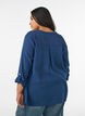 Blouse in katoenen mousseline met broderie anglaise, Blauw, Model image number 2