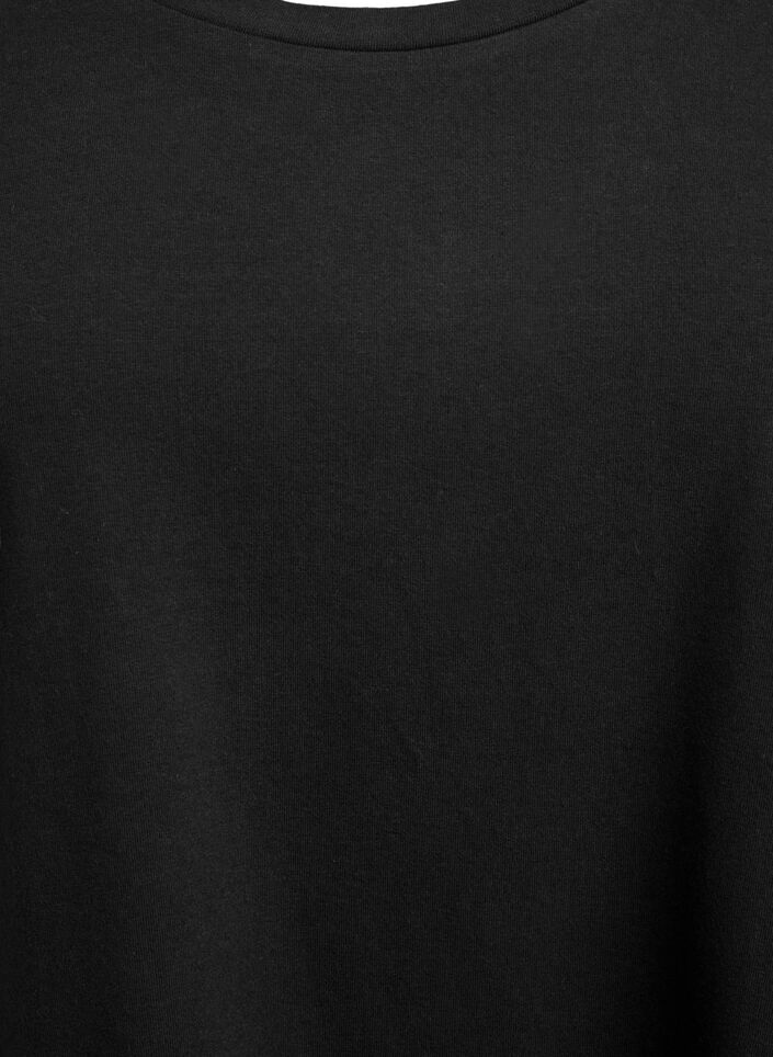 Basic jerseyblouse met lange mouwen, Zwart, Packshot image number 2
