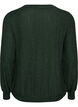 Blouse met verticale structuur en glitterdraad, Groen, Packshot image number 1