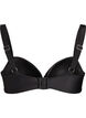 Bikini top met beugel en plooien, Zwart, Packshot image number 1