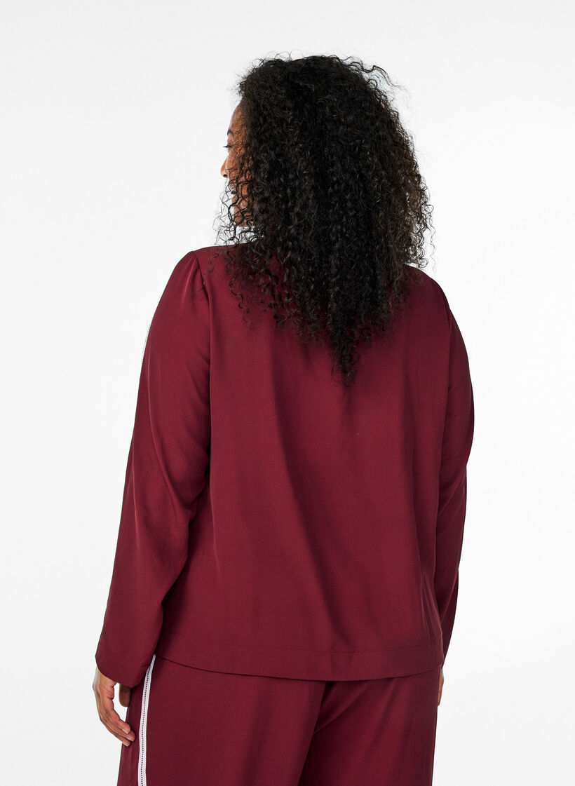 Trackjack met sportieve details en ritssluiting, T. Port Orch Stripe, Model