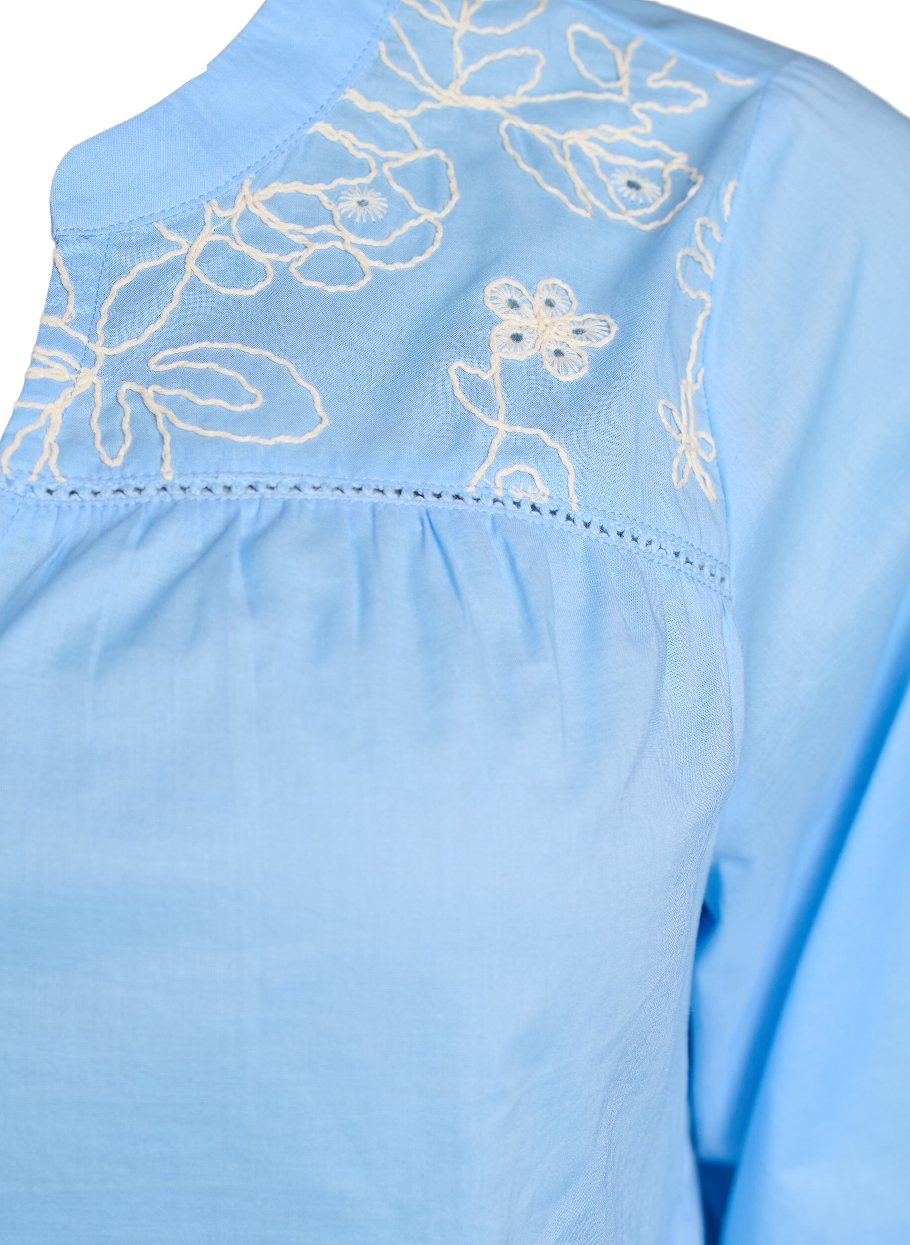 ZizziBlouse met borduursels, Blauw, Packshot image number 2