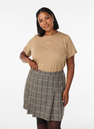 ZizziGeruite rok, Dark Grey Check, Model image number 0