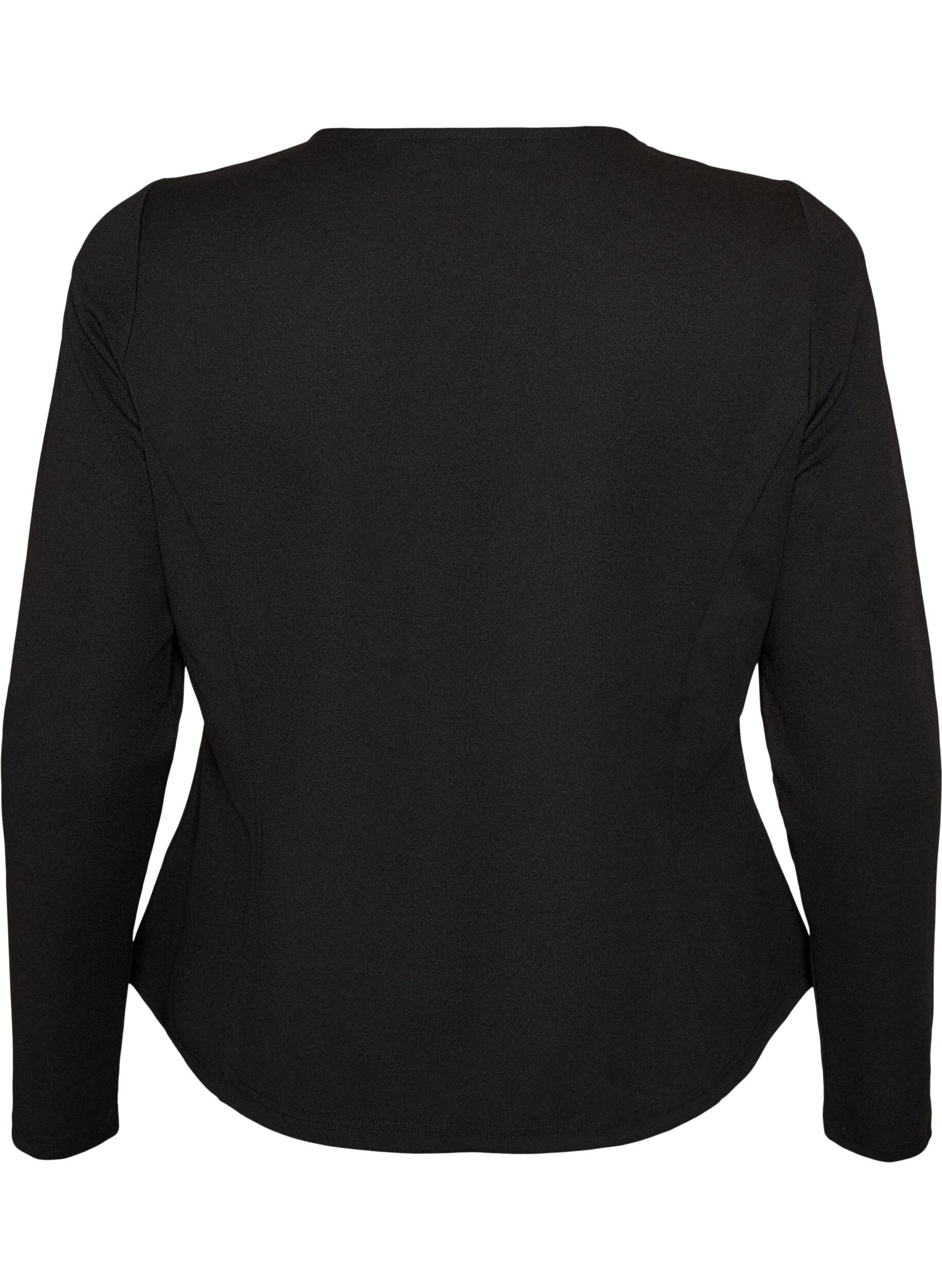 ZizziStrakzittend cardigan met knoopsluitingen, Zwart, Packshot image number 1