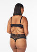 2-pack string met brede kanten rand, Zwart, Model image number 1