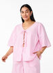 FLASH - Gestreepte blouse met strikken, Roze, Model image number 0