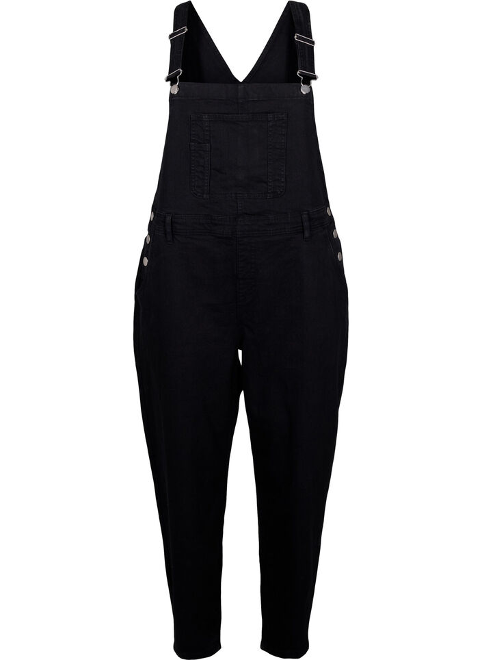 Denim overalls, Black, Packshot