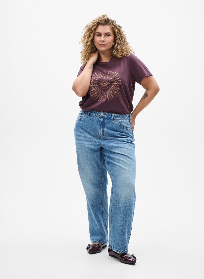 Katoenen T-shirt met print op de voorkant, Fudge w. EYE, Model