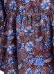 Blouse met bloemenprint en ruches aan de mouwen, Bruin, Packshot image number 3