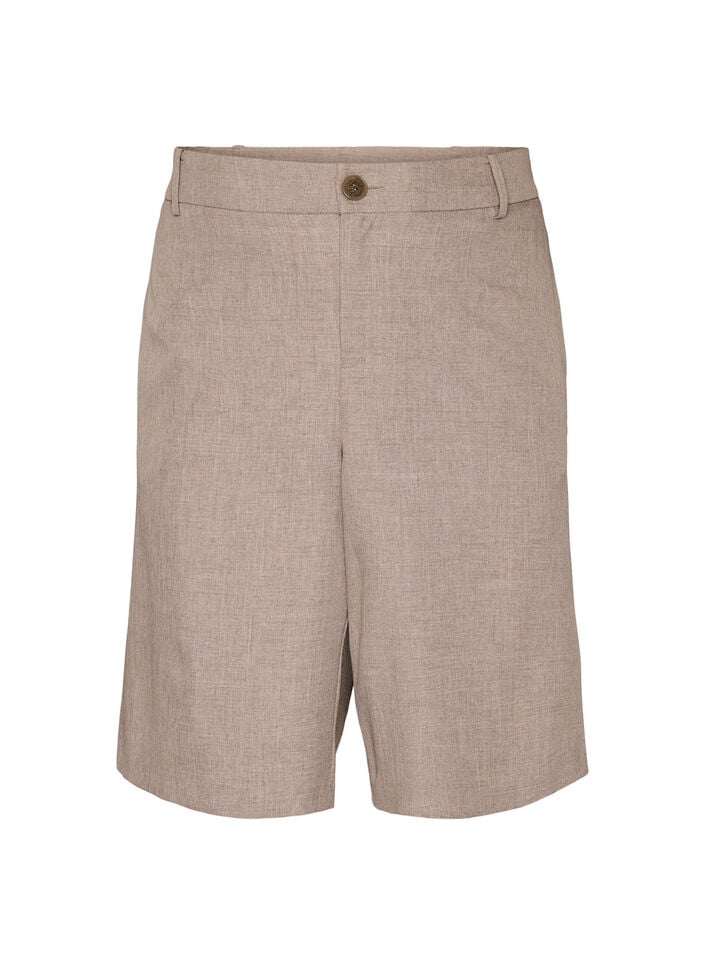 Losse Bermuda-shorts met hoge taille, Bruin, Packshot image number 0