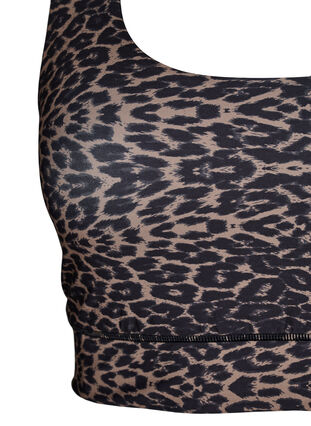 ZizziRacerback sport-bh met luipaardprint, Leo AOP, Packshot image number 2