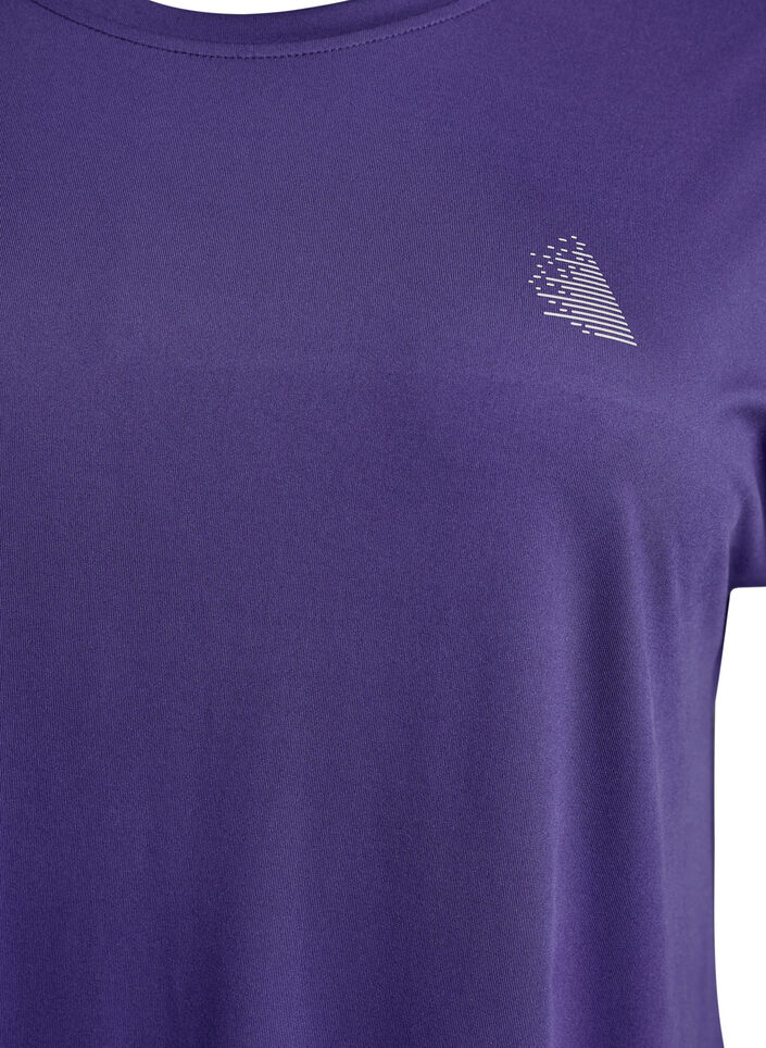 Lang trainings T-shirt, Paars, Packshot image number 2