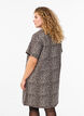 Denim overhemdjurk met luipaardprint, Bruin, Model image number 2