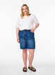 Geribde jersey blouse met korte mouwen, Wit, Model image number 1