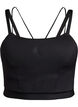 Sportbeha met kruisdetail aan de achterkant, Zwart, Packshot image number 0